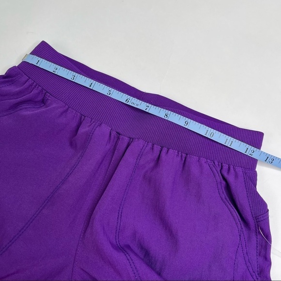 NEW WonderWink Purple Four-Stretch Elastic Waist No Iron Sport Cargo Scrub Pants - Picture 14 of 16